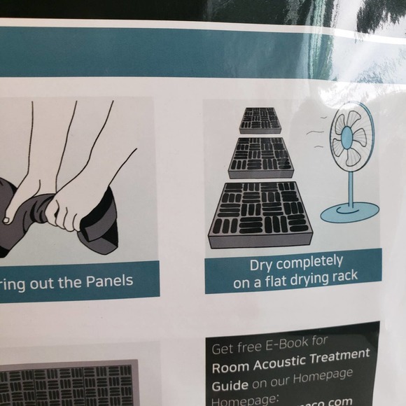 Foroomaco Acoustic Foam Panels Pack of 12 Sound Proofing Panels NIB Sealed - Picture 6 of 9